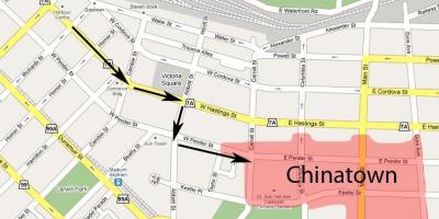 Bản đồ của chinatown vancouver