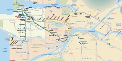 Bản đồ của metro khu vực vancouver