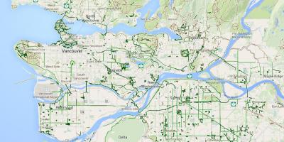 Bản đồ của metro vancouver, đi xe đạp