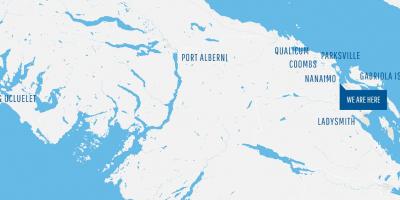 Bản đồ của núi barker đảo vancouver 