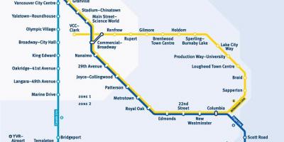 Bản đồ của vancouver bc ga tàu