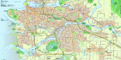 Bản đồ thành phố của vancouver bc canada