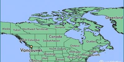 Bản đồ của canada đang ở vancouver