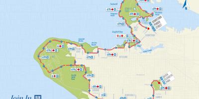 Bản đồ của vancouver marathon
