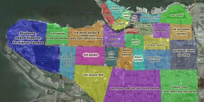 Bản đồ của vancouver và khu vực xung quanh