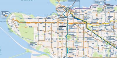 Bản đồ của vancouver tuyến xe buýt