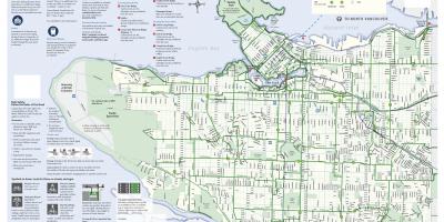 Vancouver xe đạp lane bản đồ