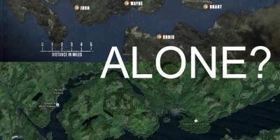 Bản đồ của đảo vancouver một mình
