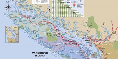 Vancouver đảo bản đồ đường cao tốc