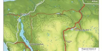 Bản đồ của đảo vancouver hang động