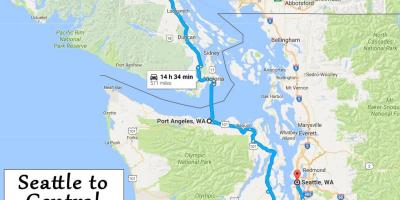 Vancouver đảo bản đồ lái xe một khoảng cách