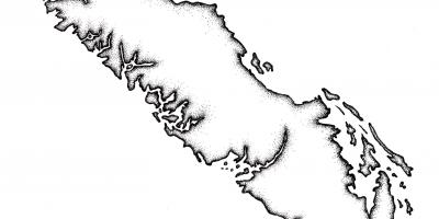 Bản đồ của đảo vancouver phác thảo