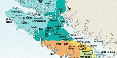 Bản đồ của đảo vancouver rượu