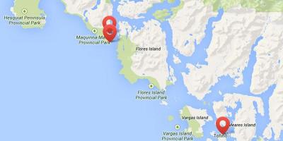 Bản đồ của đảo vancouver suối nước nóng