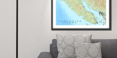 Bản đồ của đảo vancouver tường