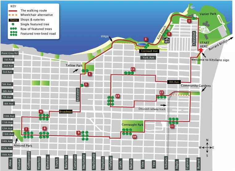 Bản đồ của dunbar vancouver