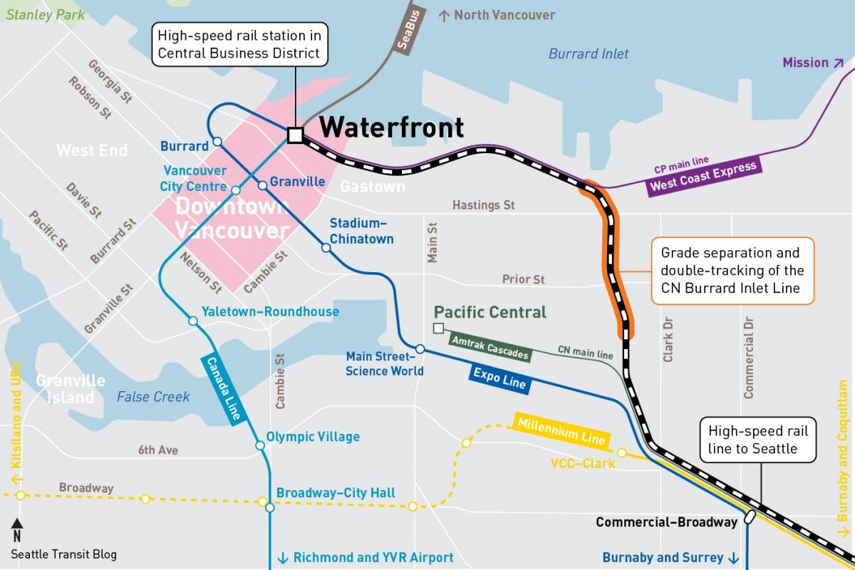 Bản đồ của sông trạm vancouver