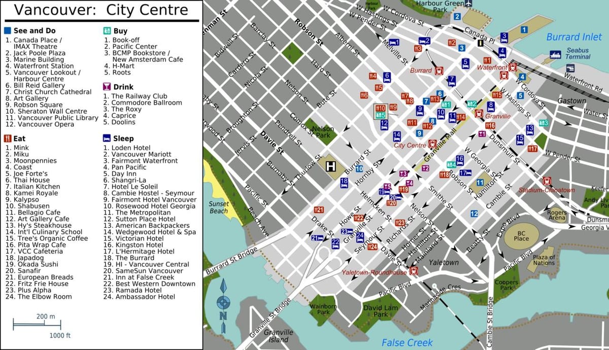 chinatown vancouver bản đồ