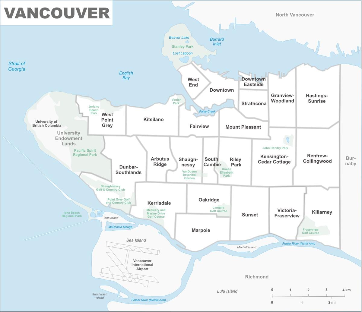 khu vực vancouver lớn hơn bản đồ