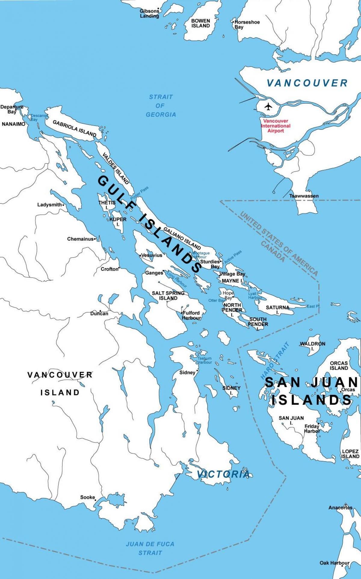 Bản đồ của đảo vịnh bắc 