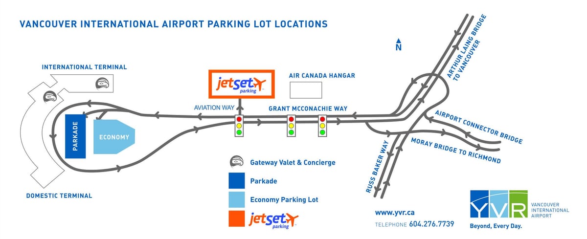 vancouver sân bay đậu xe bản đồ