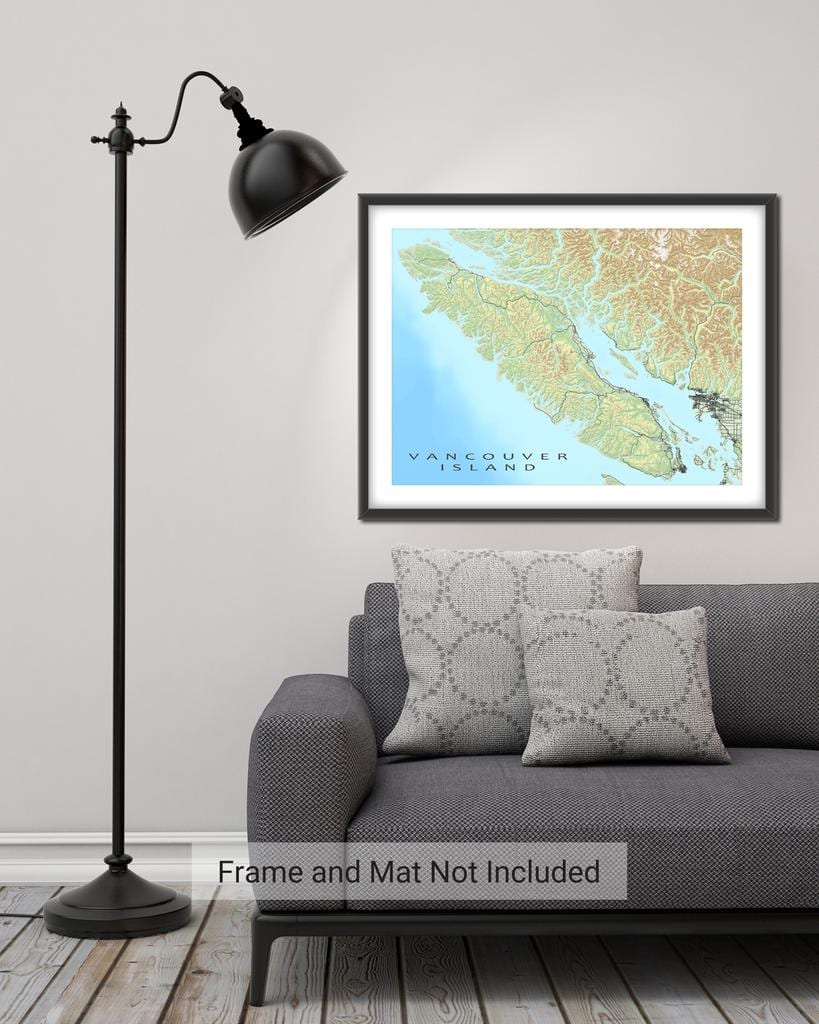 Bản đồ của đảo vancouver tường