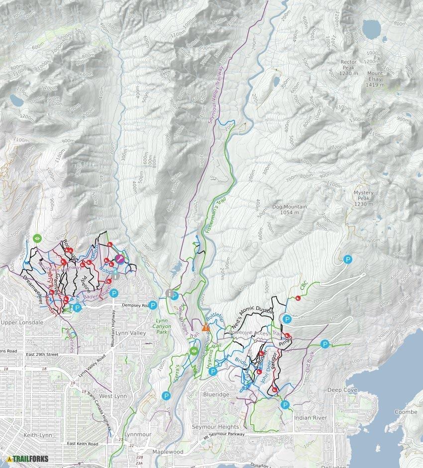 Bản đồ của đường mòn vancouver