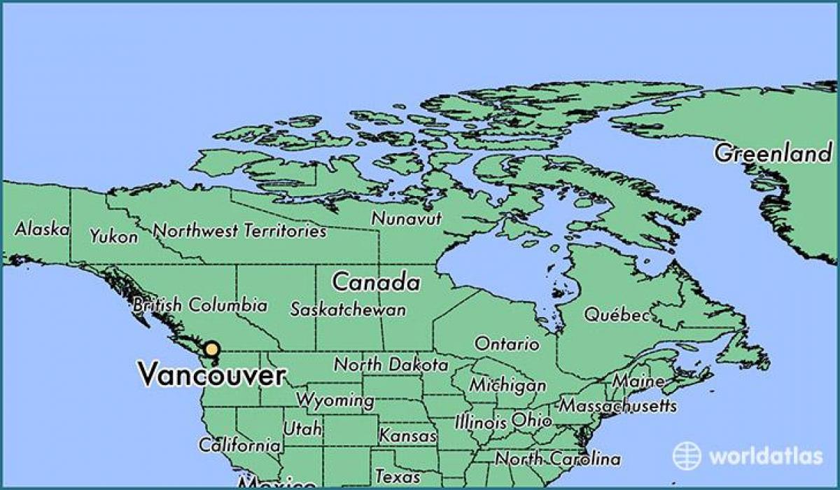 bản đồ của canada đang ở vancouver