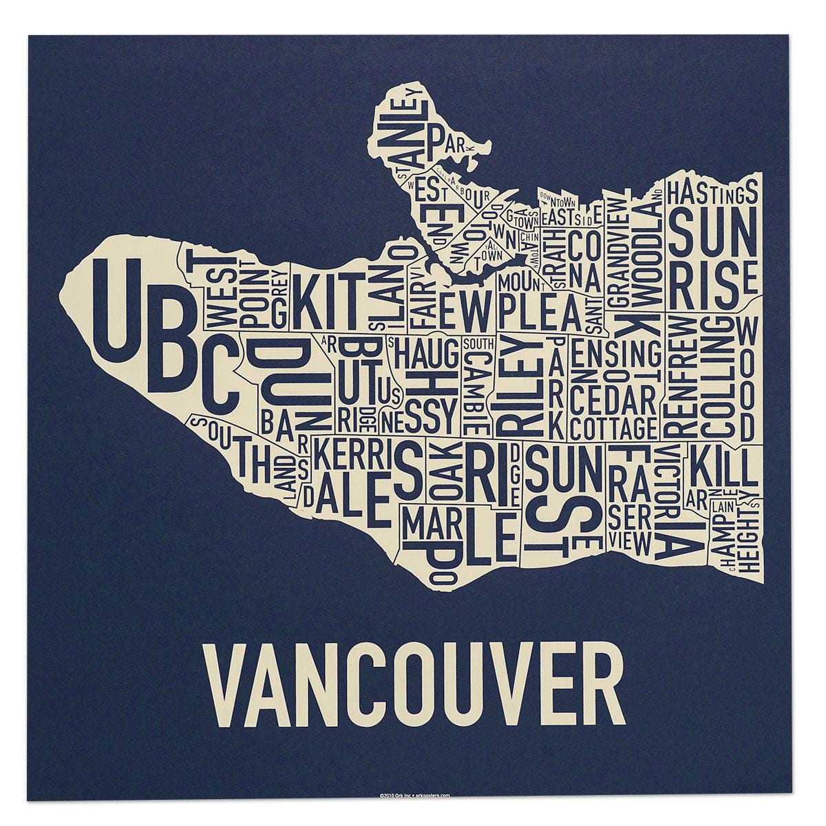 Bản đồ của vancouver in