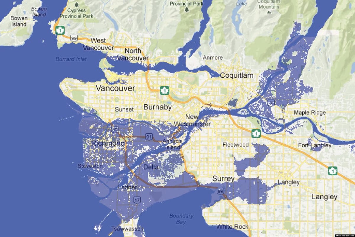 Bản đồ của lũ vancouver