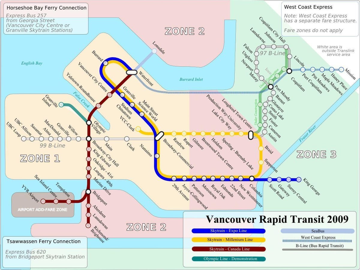 vancouver vận chuyển nhanh bản đồ