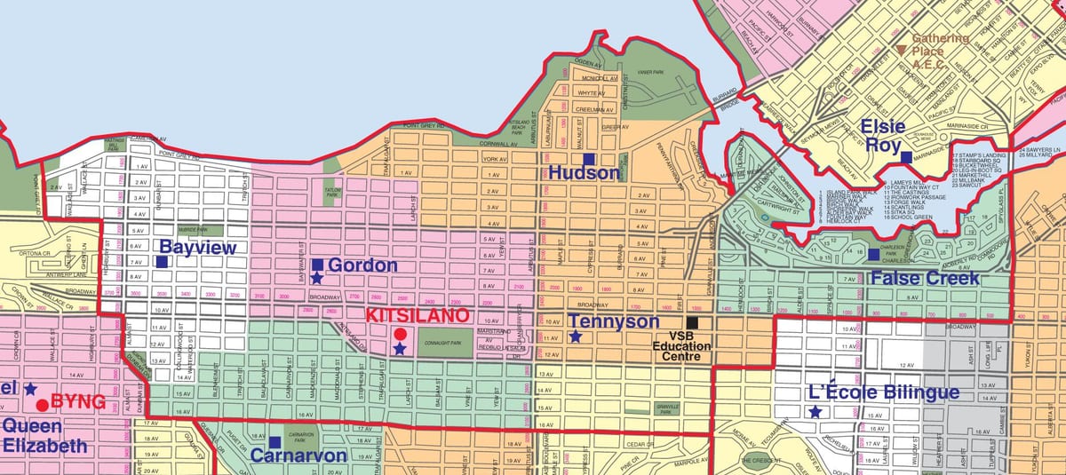 vancouver học khu biên bản đồ