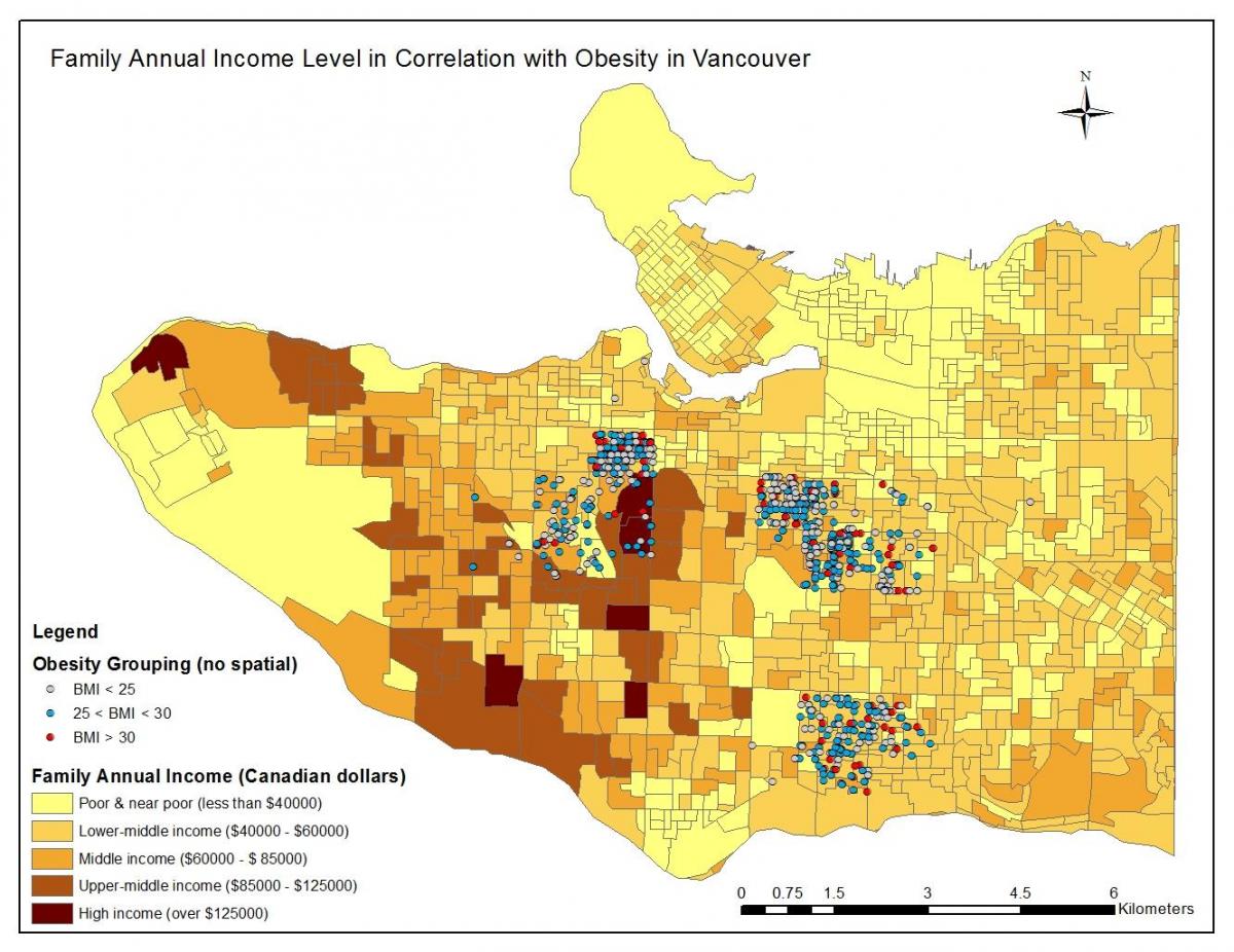 Bản đồ của vancouver thu nhập