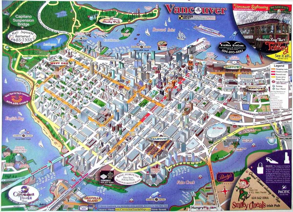 bản đồ của vancouver bc canada