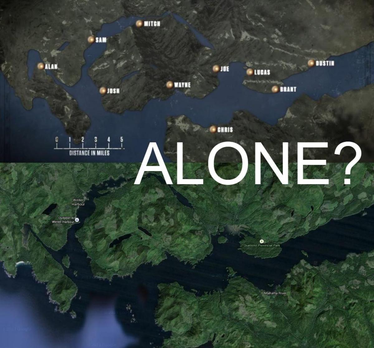 Bản đồ của đảo vancouver một mình