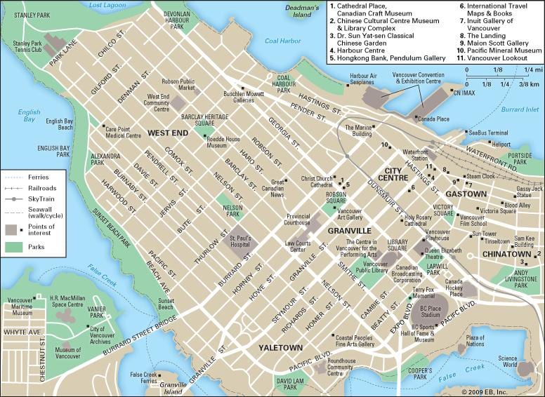 bản đồ của west kết thúc vancouver bc