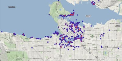 Bản đồ của đường chân trời vancouver