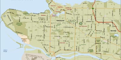 Bản đồ của đường phố lại canada
