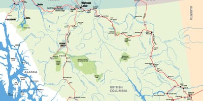 Bản đồ của miền nam british columbia