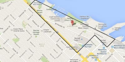 Bản đồ của than cảng vancouver
