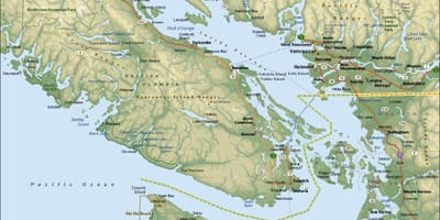 Bản đồ của vancouver khu vực bc