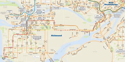 Bản đồ của bắc vancouver xe buýt