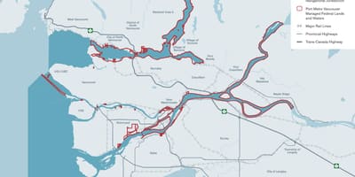 Bản đồ của cảng vancouver 