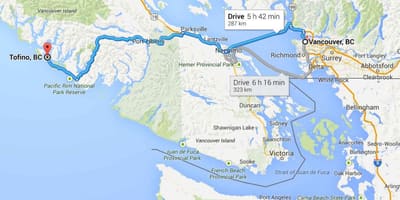 Bản đồ của campbell river đảo vancouver