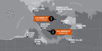 Bản đồ của chu kỳ và hướng dẫn đảo vancouver