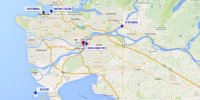 Bản đồ của delta vancouver