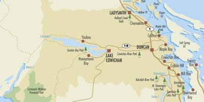 Bản đồ của duncan đảo vancouver 