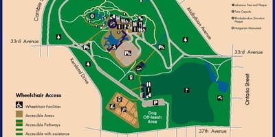 Bản đồ của nữ hoàng elizabeth park vancouver
