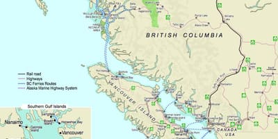 Phà vancouver đến vancouver đảo bản đồ