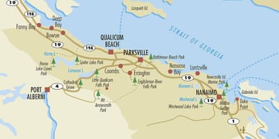 Bản đồ của vịnh sâu đảo vancouver